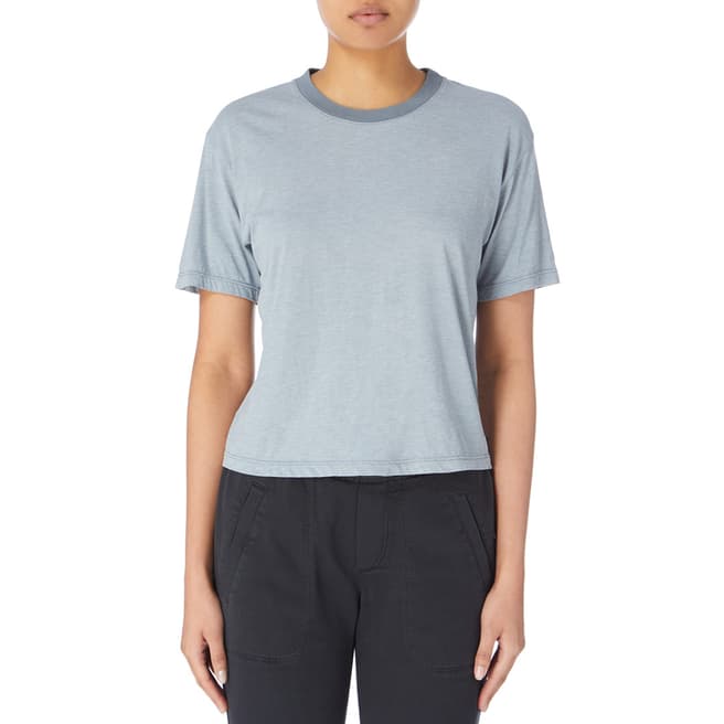 James Perse Blue Relaxed Sleeve Cotton Blend T-Shirt