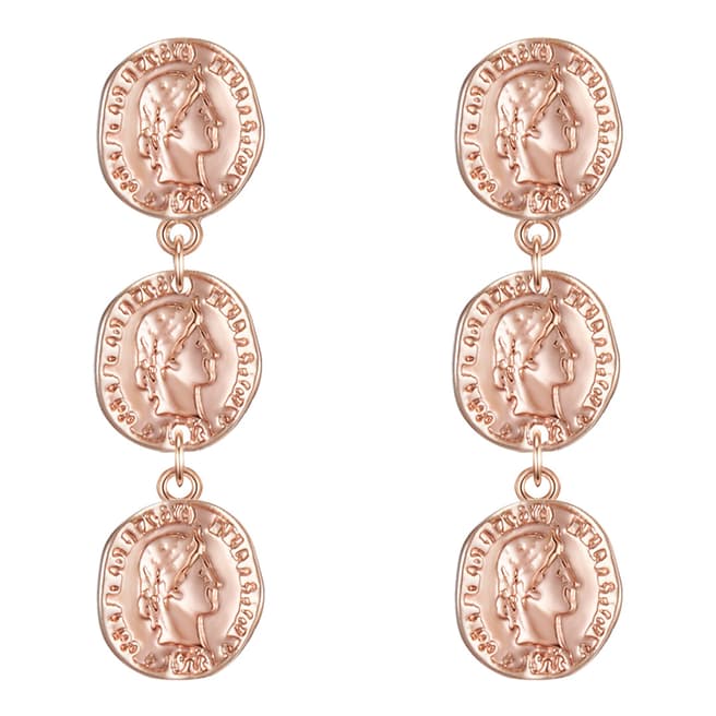 Iconic Collection Rose Gold Coin Earrings