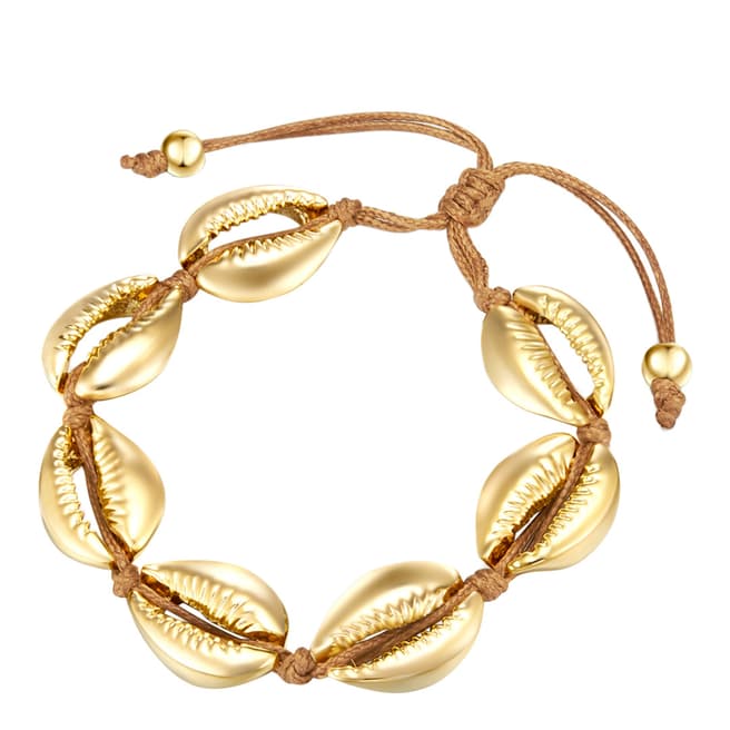 Iconic Collection Brown/Gold Shell Bracelet