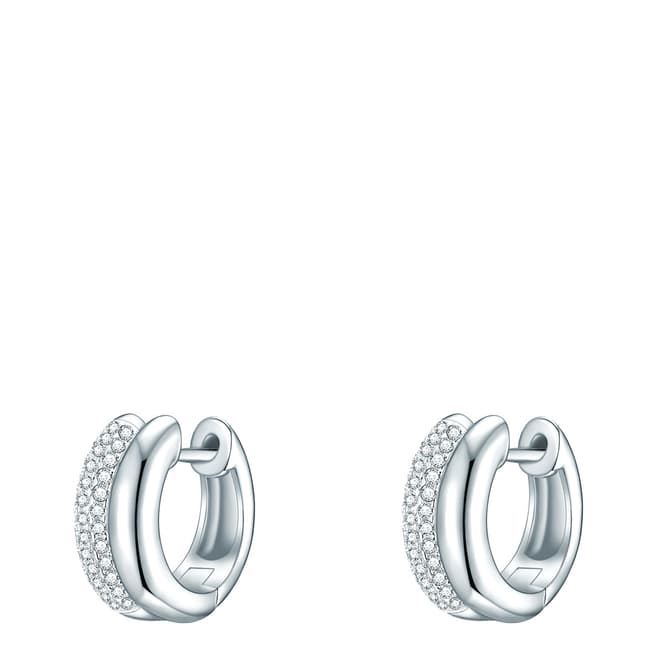 Lindenhoff Silver Crystal Hoop Earrings