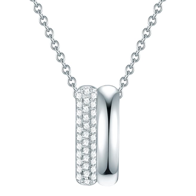 Lindenhoff Silver Crystal Bar Necklace