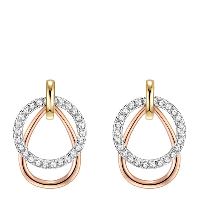 Lindenhoff Rose Gold/Silver/Gold Hoop Earrings