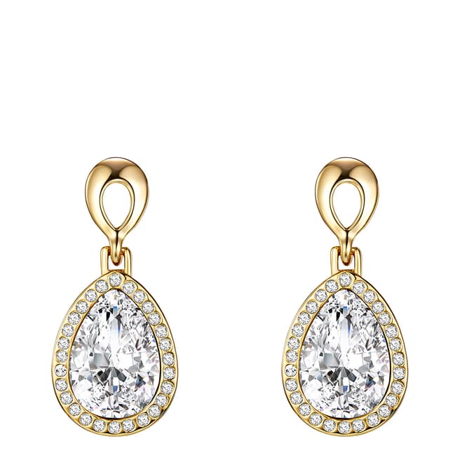 Saint Francis Crystals Gold Crystal Earrings