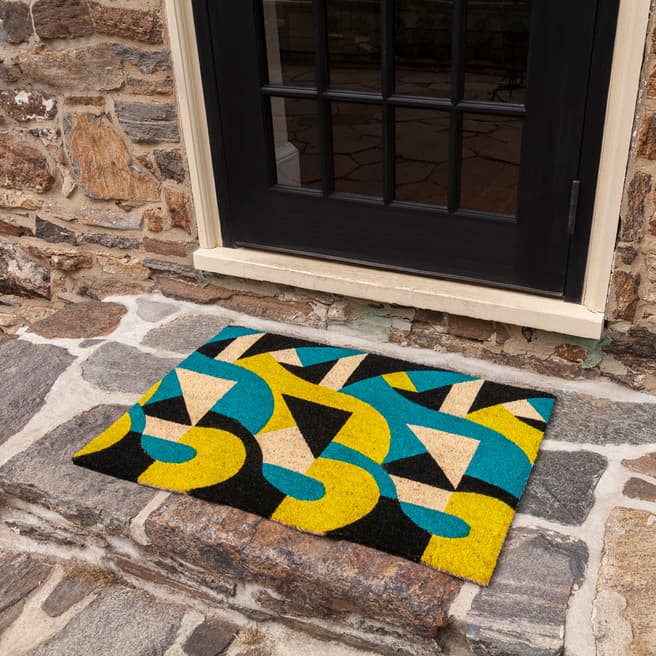 V&A Art Deco Non Slip Coir Doormat