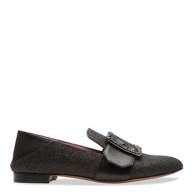 BALLY Black Janelle Shimmery Loafers
