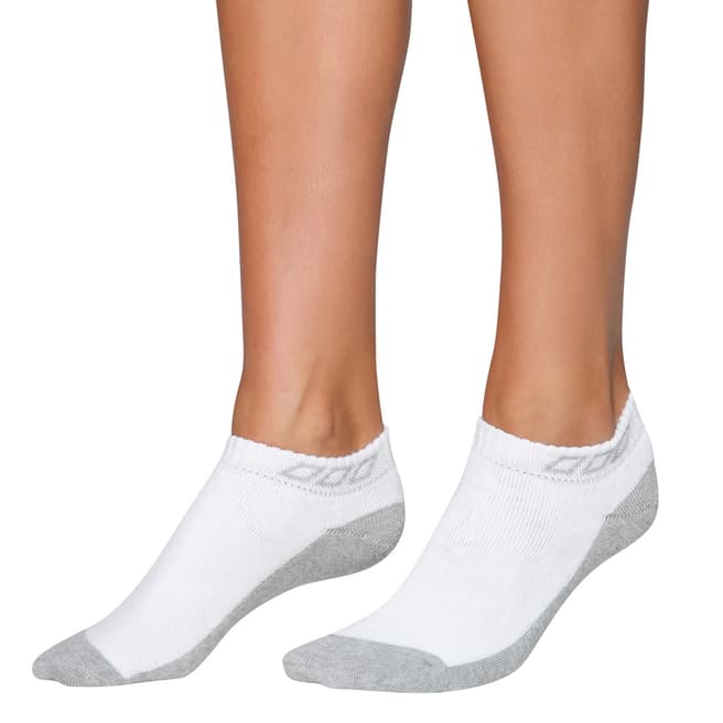 Lorna Jane Grey Marl/White Iconic Socks