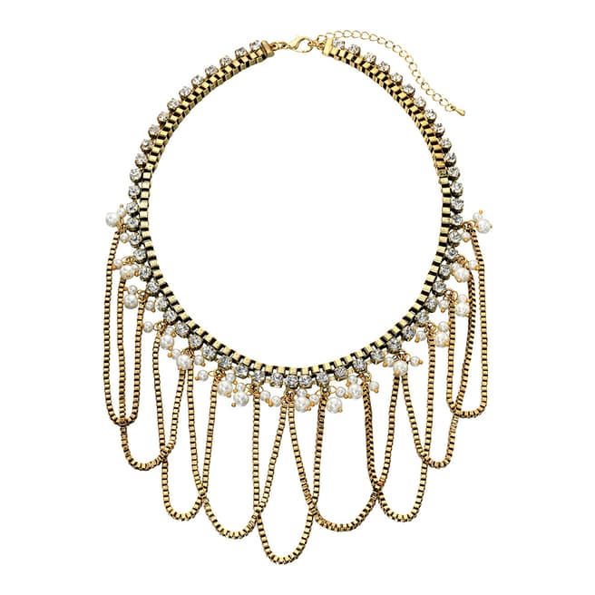 Fiorelli Gold Pearl Drop Necklace