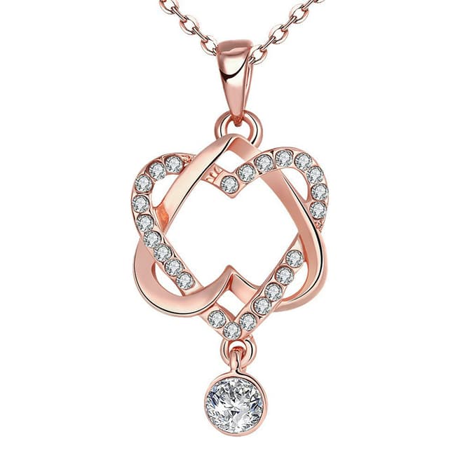 Ma Petite Amie Rose Gold Heart Necklace