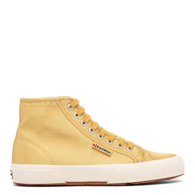 Superga Mustard Yellow 2493 High Cut Satin Sneakers