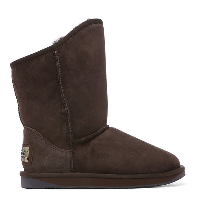 Australia Luxe Collective Choc Cosy Short Nappa Ankle Boots