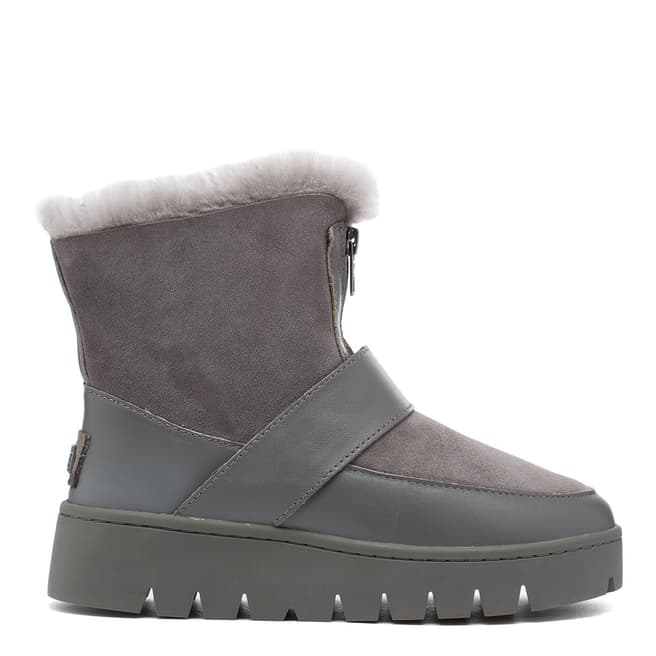 Australia Luxe Collective Grey Campaign Double Faced Ankle Boots