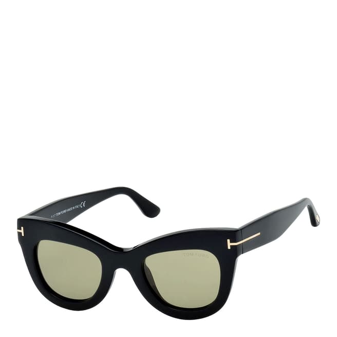 Tom Ford Black/Green Karina Plastic Sunglasses