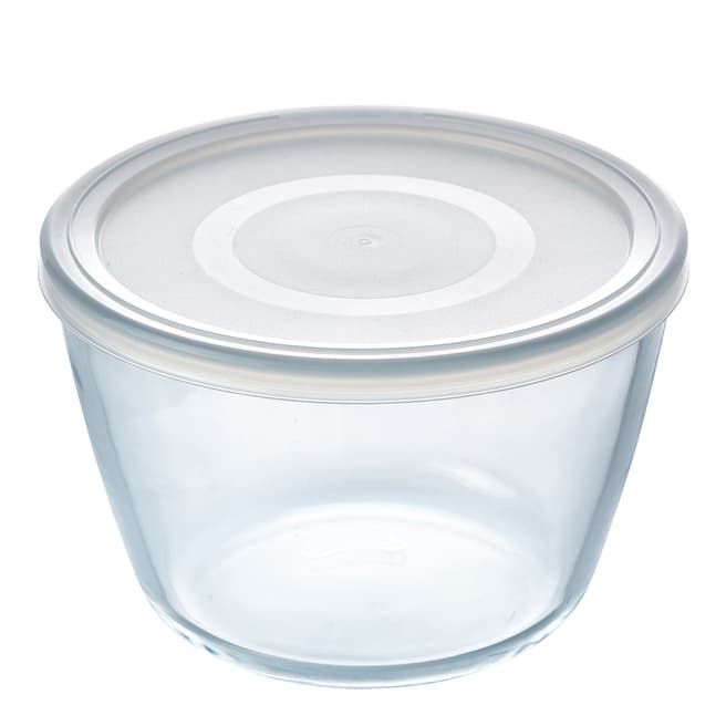 Pyrex Set of 4 Round Dishes with Lid, 1.6L