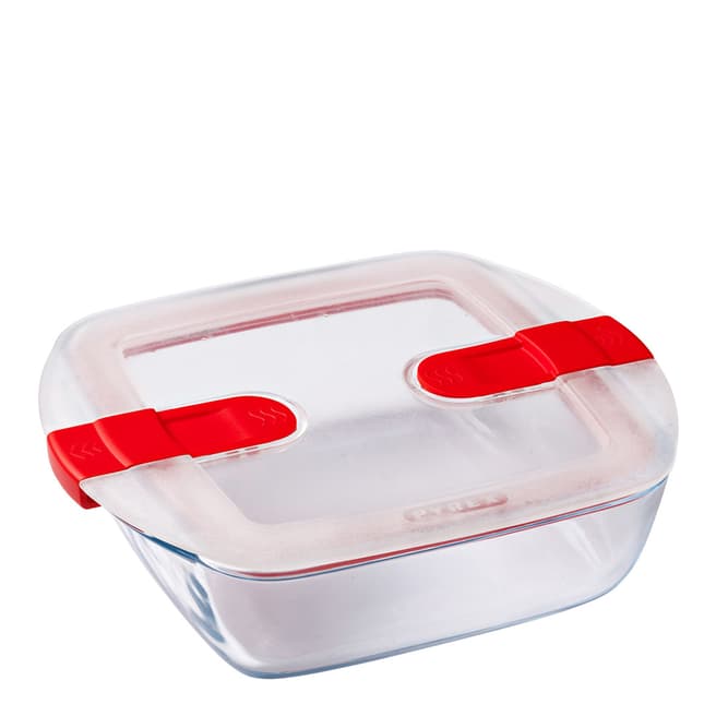 Pyrex COOK&HEAT Square Dish with Lid, 1L