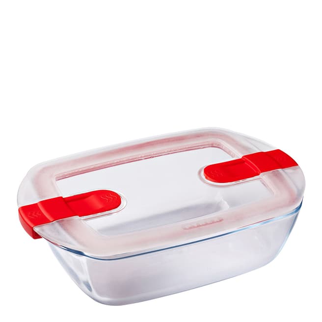Pyrex COOK&HEAT Rectangle Dish with Lid, 1.1L