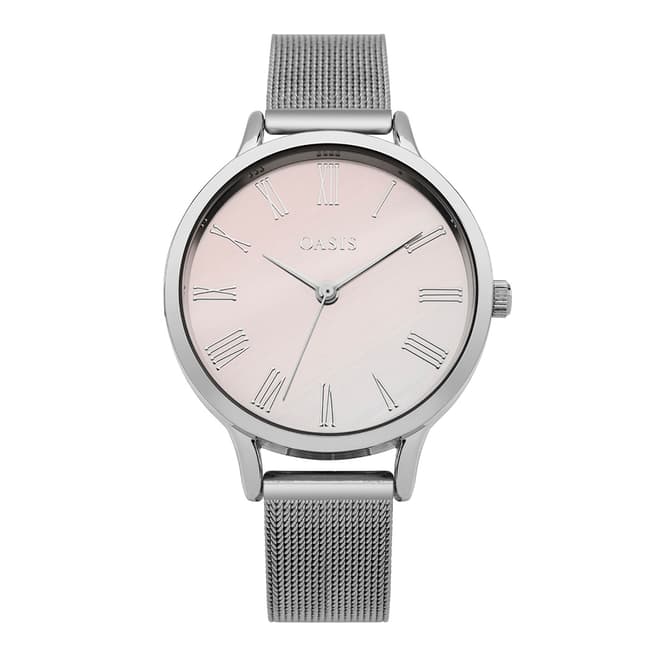 Oasis Silver Ombre Dial Mesh Watch