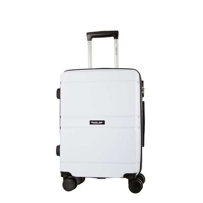 Travel One White Caminera 8 Wheel Suitcase 50cm
