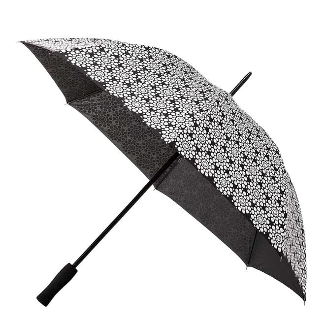 Falcone Black / White Flower Golf Umbrella