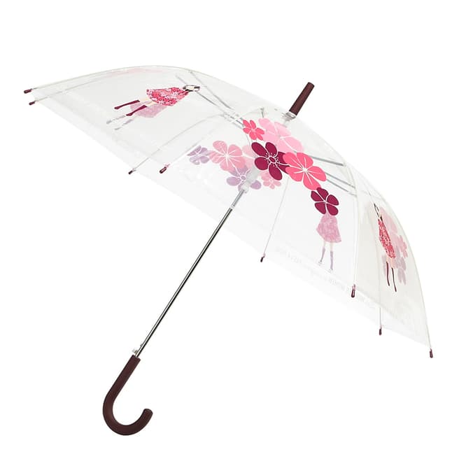 Derrière la porte Transparent / Pink Flower Birdcage Umbrella 