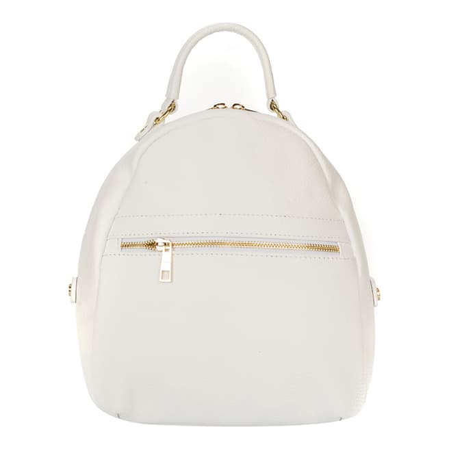 Giulia Massari White Leather Backpack