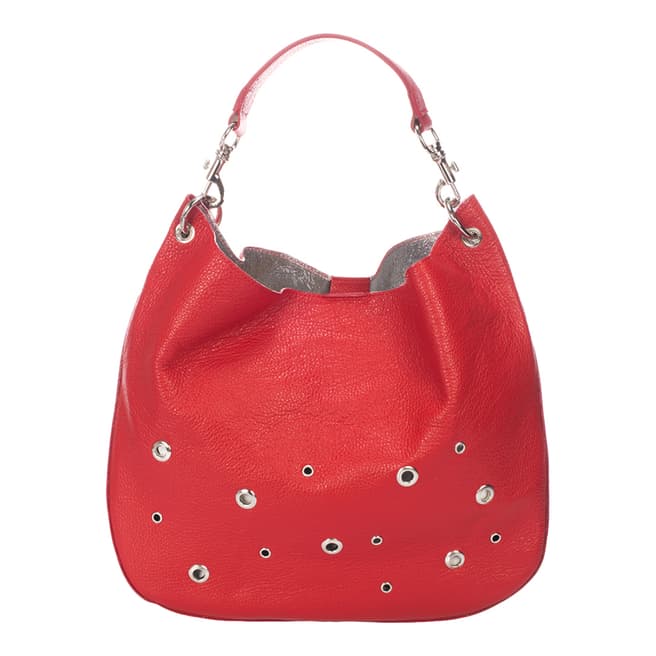 Lisa Minardi Red Leather Top Handle Bag