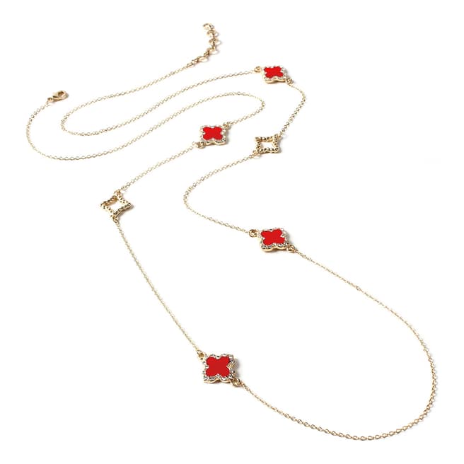 Amrita Singh Red Austrian Crystal Necklace