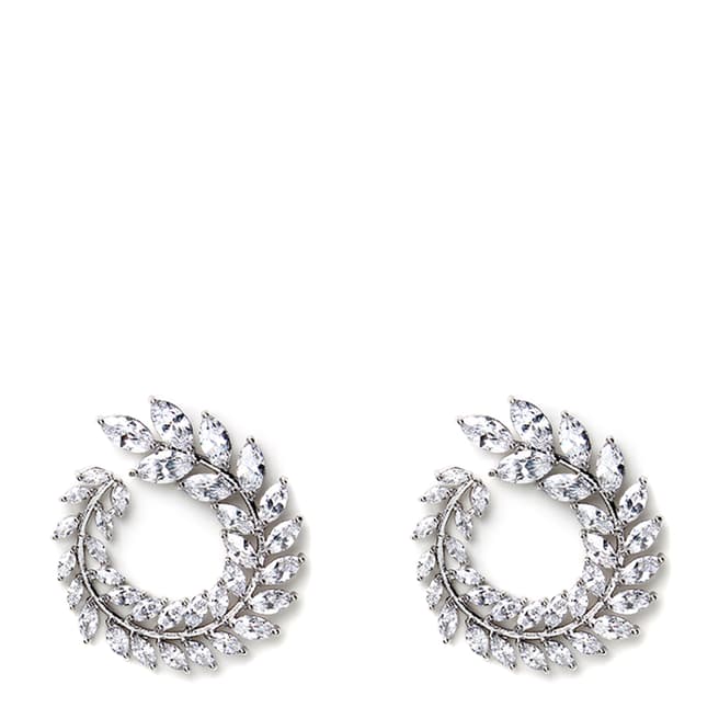 Amrita Singh Silver Crystal Hoop Earrings