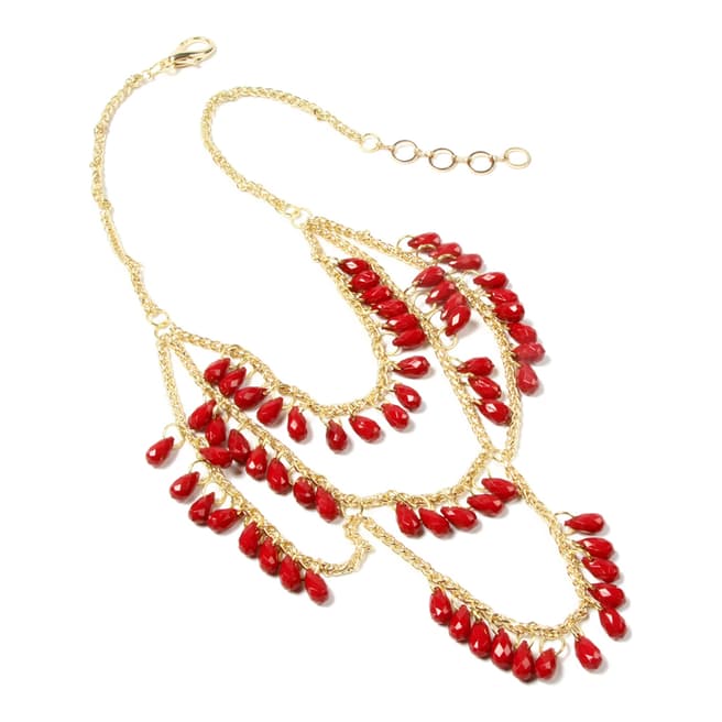 Amrita Singh Ruby Gold Resin Beaded Necklace