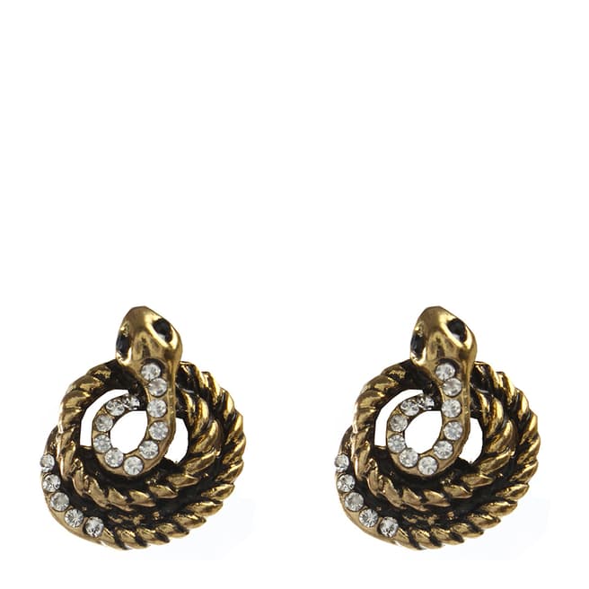 Amrita Singh Antique Gold Snake Stud Earrings
