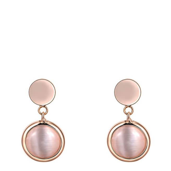 Ma Petite Amie Rose Gold Plated Round Cat Eyelet Earring