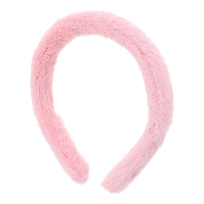 Amrita Singh Pink Faux Fur Headband