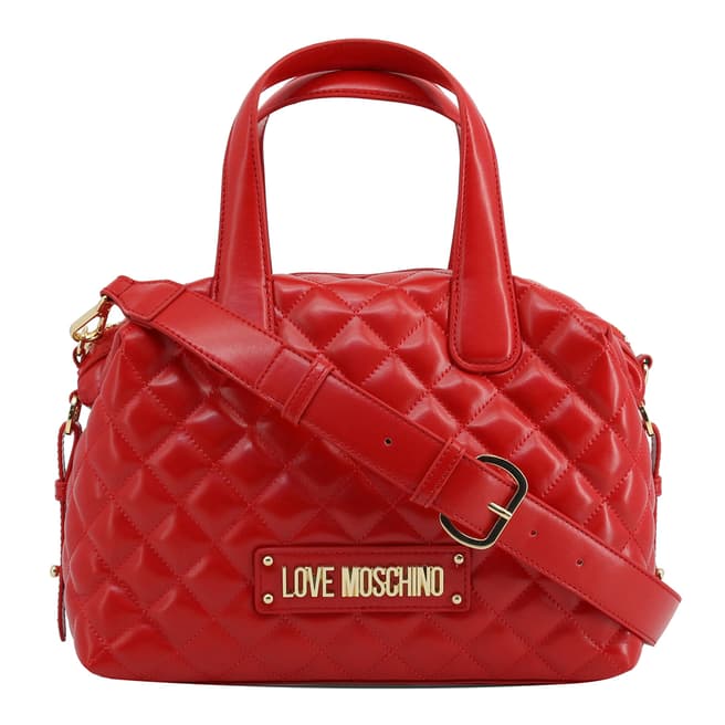 Love Moschino Red Small Quilted Crossbody
