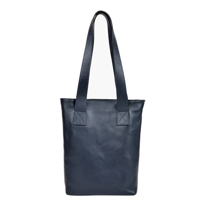 Mangotti Bags Navy Leather Shoulder Bag