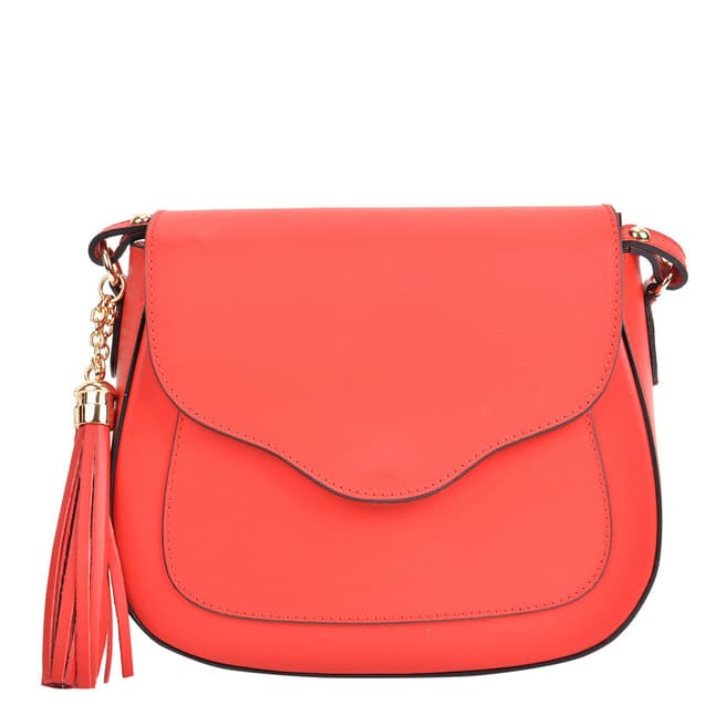 Mangotti Bags Red Leather Crossbody Bag