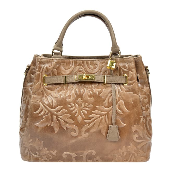 Sofia Cardoni Beige Leather Handbag