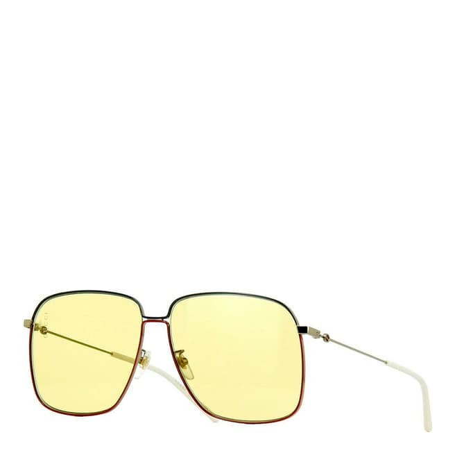 Gucci Women's Yellow Gucci Sunglasses 61mm