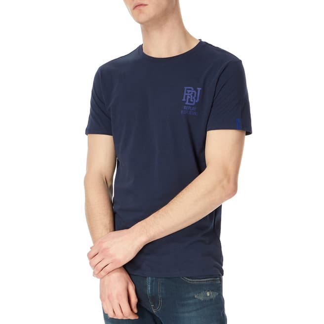 Replay Blue Basic Logo T-Shirt