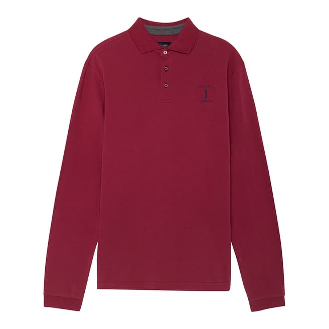 Hackett London Red Mr Classic Cotton Polo Shirt
