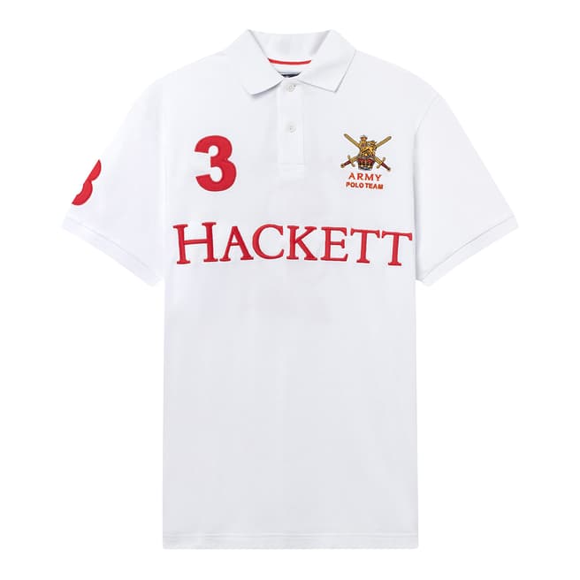 Hackett London White ARMY Polo Shirt