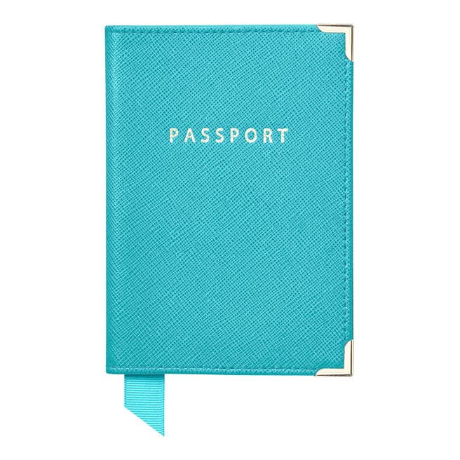 Aspinal of London Turquoise Carrera Passport Cover