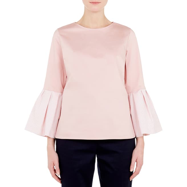 Ted Baker Dusty Pink Jesieh Stripe Frilled Top