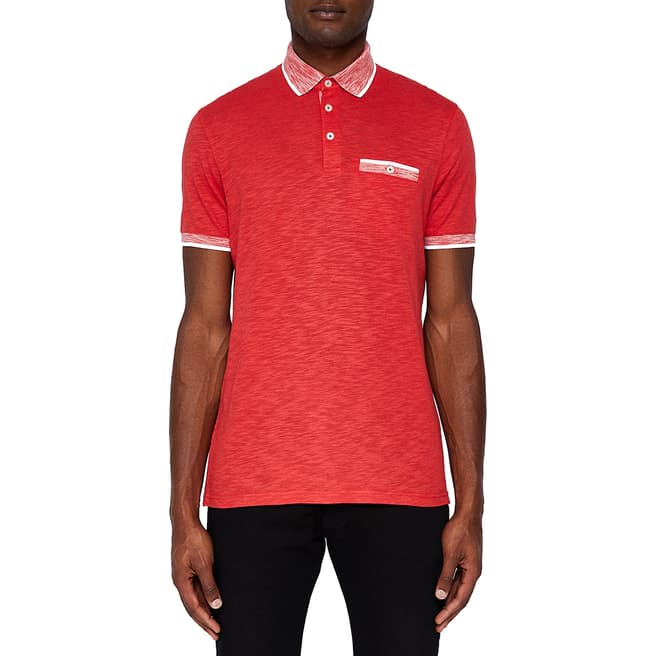 Ted Baker Red Dalmat Space Dye Polo Shirt