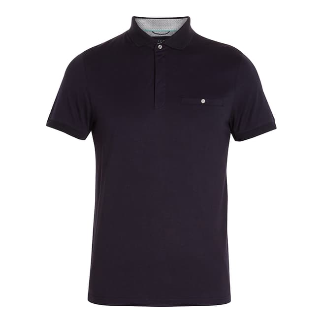 Ted Baker Navy Charway Solid Jersey Polo Shirt