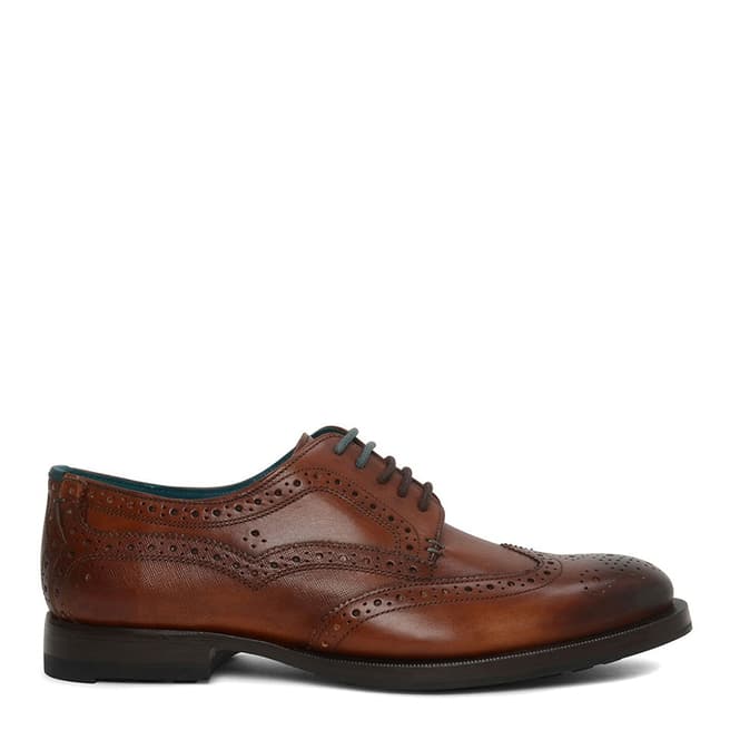 Ted Baker Tan Senape Classic Leather Brogue Derby Shoes