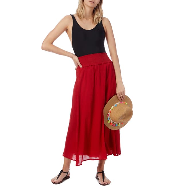 N°· Eleven Red Cotton Skirt