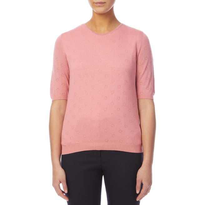 PAUL SMITH Pink Wool/Silk Blend T-Shirt