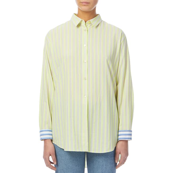 PAUL SMITH Green Stripe Relaxed Cotton Shirt