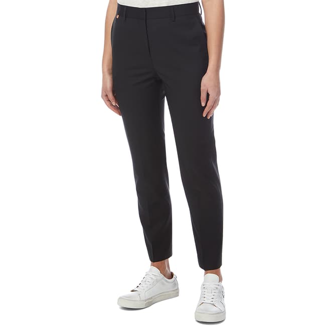 PAUL SMITH Black Tapered Wool Blend Trousers