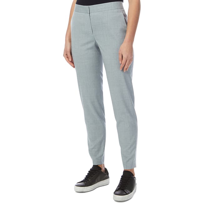 PAUL SMITH Light Blue Tapered Wool Trousers