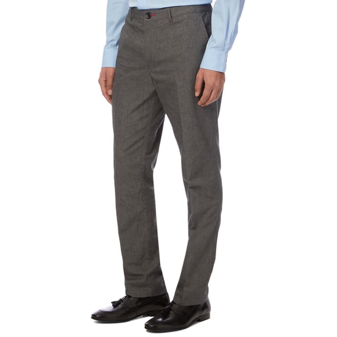 PAUL SMITH Charcoal Mid Fit Stretch Chinos